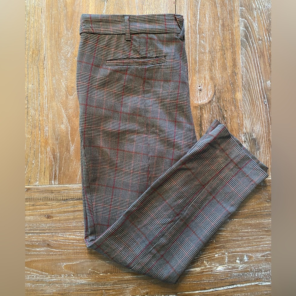 Anthropologie Essential Slim plaid pant Size 8